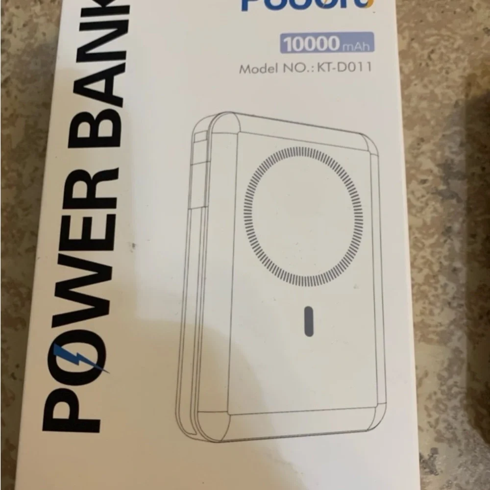New! Podoru Wireless Portable Charger, Foldable 10000mAh Magnetic Power Bank